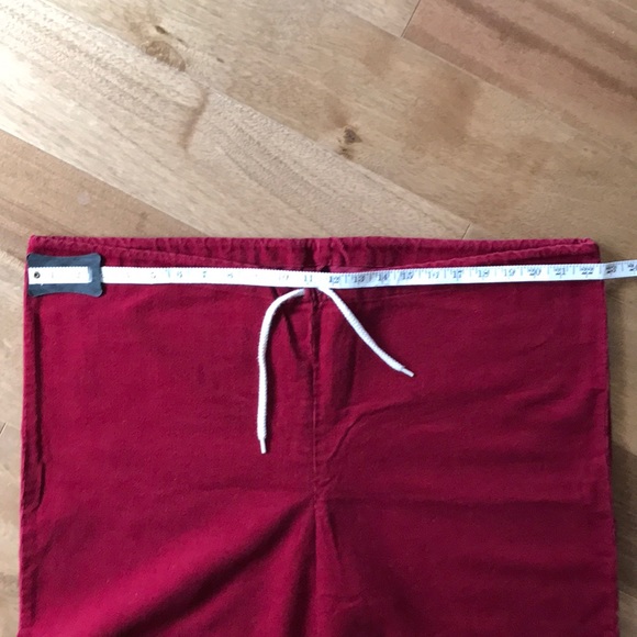 Corduroy pants, burgundy, drawstring waist, Sz XL - Picture 4 of 6